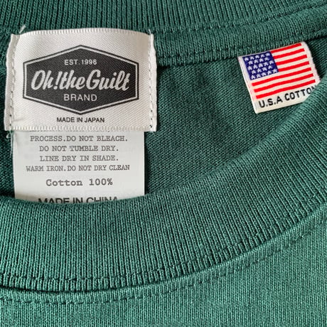 Oh!theGuilt × DF.SQEZ   / "HEAVY WEIGHT"S/S T-SHIRT（GREEN)
