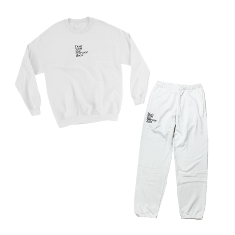 【Cat & Parfum】Don't wear like everyone does. Embroidery Logo Cotton Sweat Set Up