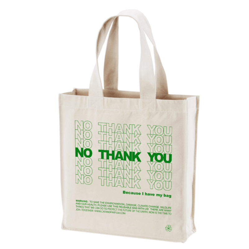 Cat Parfum NO THANK YOU Big Canvas Square To