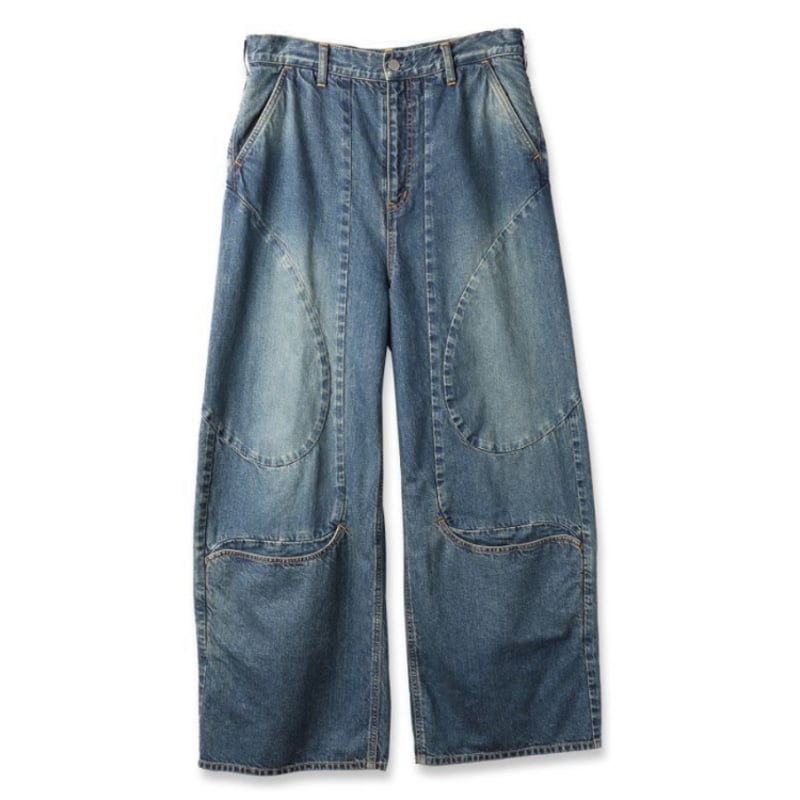 24ss ダイアグラム　切替ボリュームデニム　カーブデニム　インディゴ　現行 NEW ARRIVAL】切り替えデザインが特徴的な立体的デニムカーブ