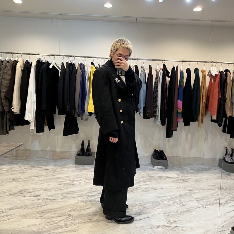 Double breasted metal button coat 