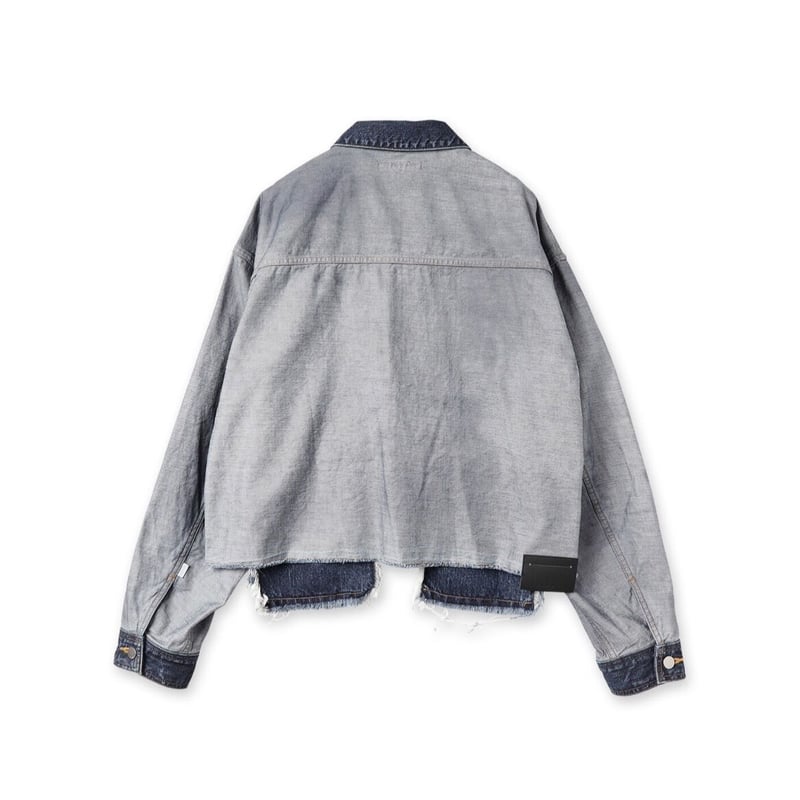 JieDa>BACK SIDE CUT OFF DENIM JACKET | kuonbyr