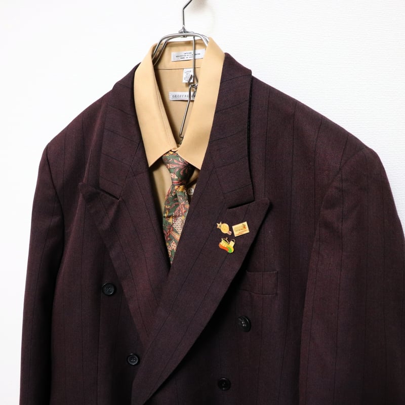 Double-breasted setup & shirt & tie 