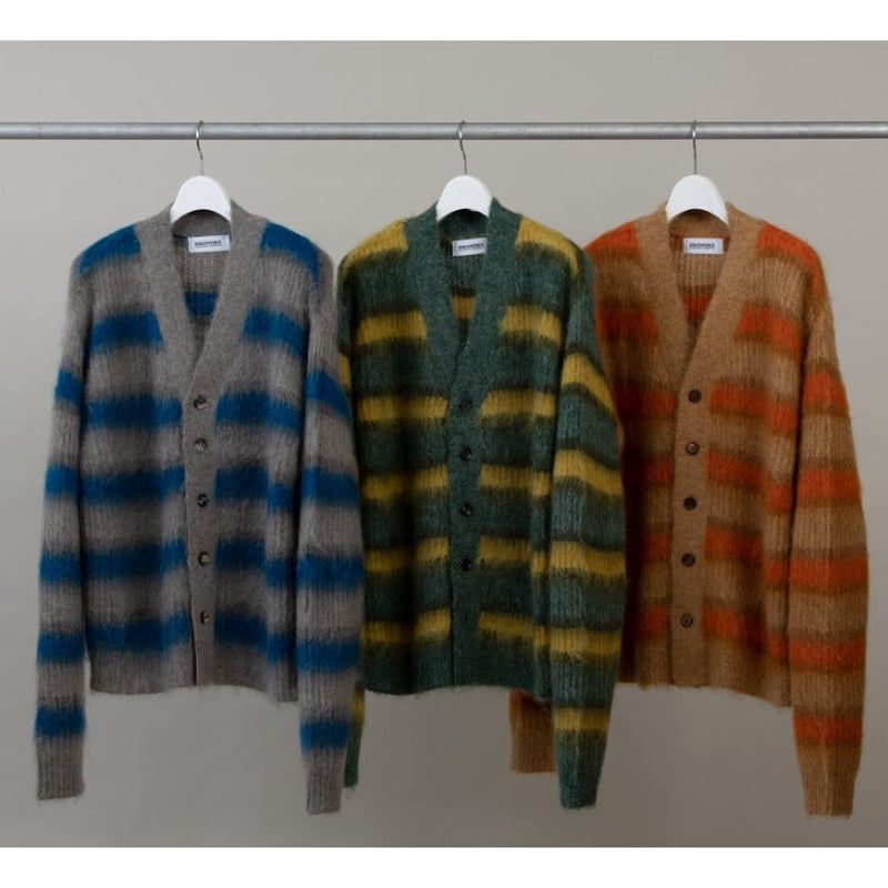 MOHAIR BORDER KNIT CARDIGAN (gray) | kuonbyrinq MOHAIR BORDER KNIT CARDIGAN (gray) | kuonbyrinq