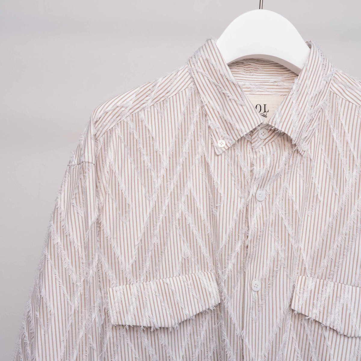 SOL> JACQUARD FRINGE SHIRT | kuonbyrinq's STORE
