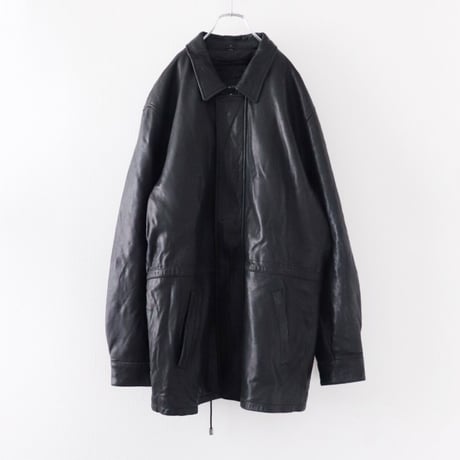 Vintage leather middle coat [@zastin_tcp]