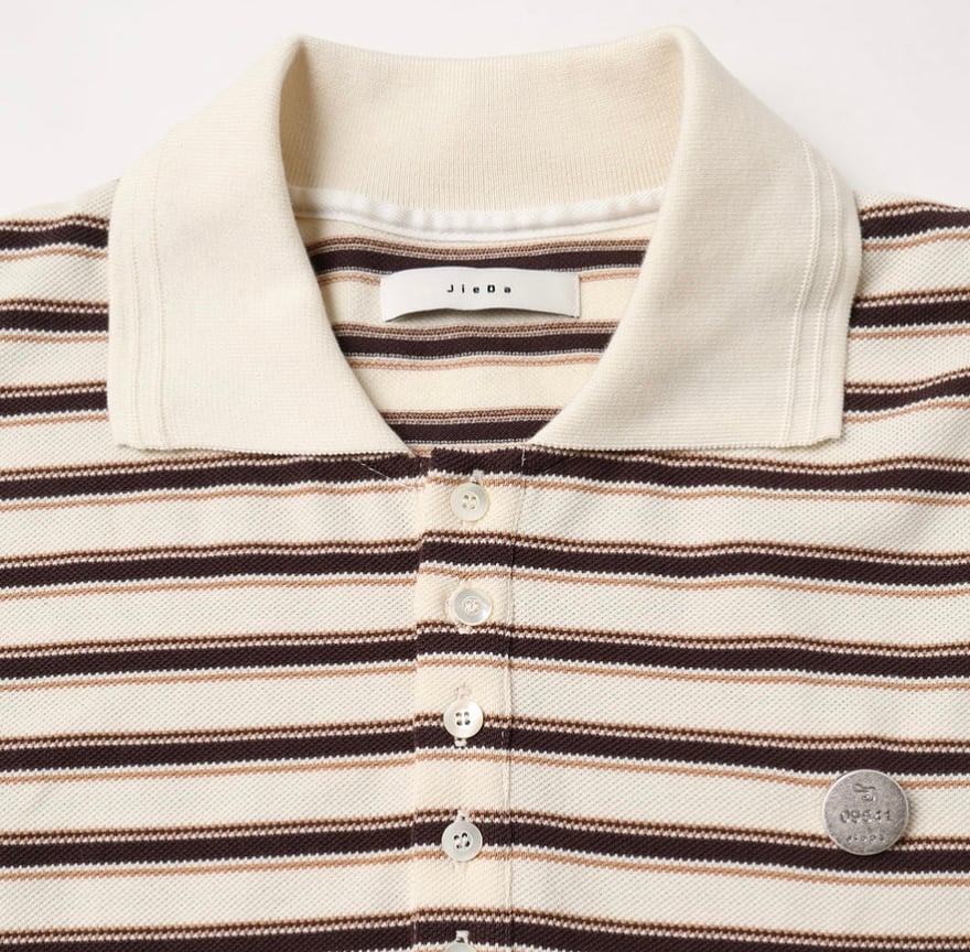 トップス JieDa BORDER KANOKO POLO L/S JieDa> BORDER KANOKO POLO L/S (BEIGE) | kuonby
