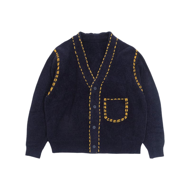PHINGERIN ニットカーディガン ネイビー L PHINGERIN フィンガリン PG1 POCKET CARDIGAN・ネイビー - tity