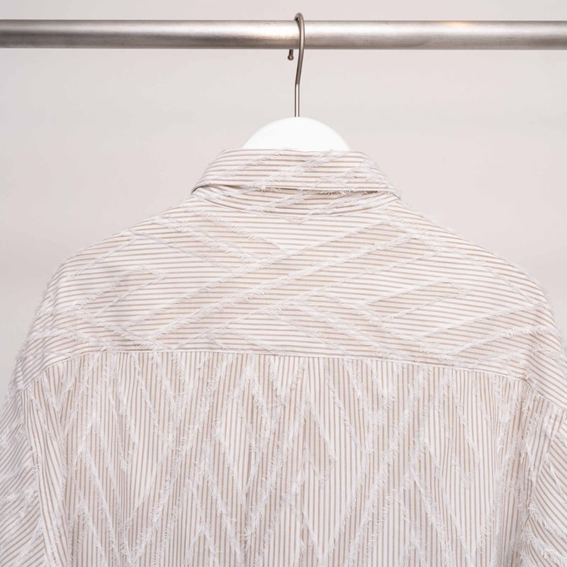 SOL> JACQUARD FRINGE SHIRT | kuonbyrinq's STORE