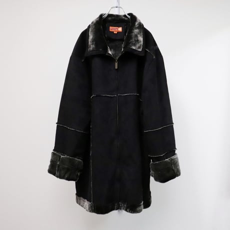 Shearling coverall coat "Black" [@zastin_tcp]