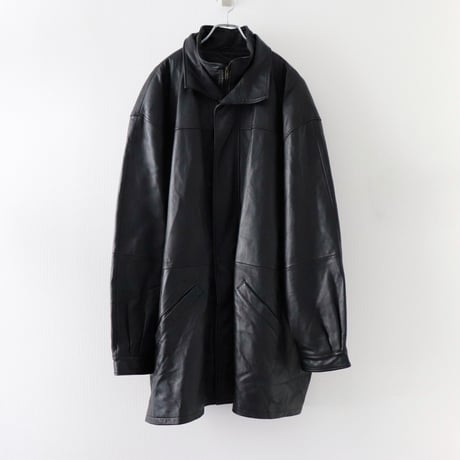 Vintage leather layered work coat [@zastin_tcp]