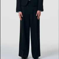【INVERT】WOOL WIDE STRAIGHT SLACKS "BLACK"