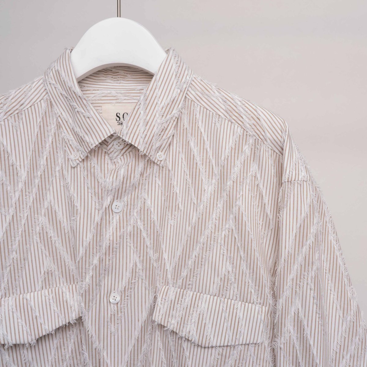 SOL> JACQUARD FRINGE SHIRT | kuonbyrinq's STORE