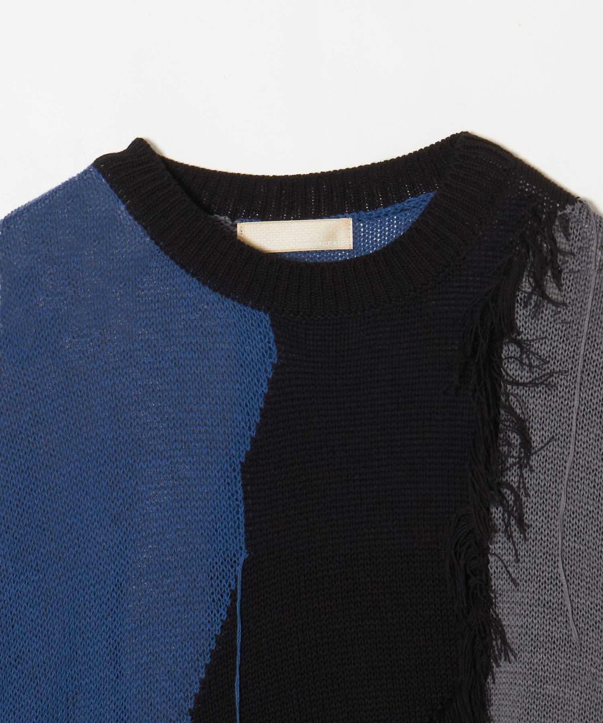 meagratia>Frayed knit P/O -blk- | kuonbyrinq