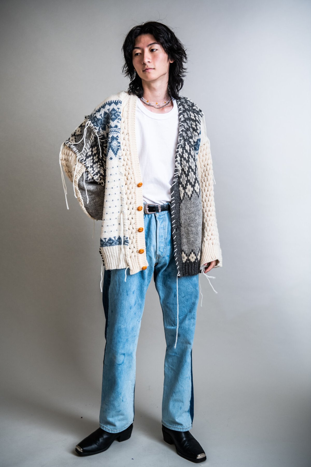 Nordic Collage Knit Cardigan | kuonbyrinq's STORE
