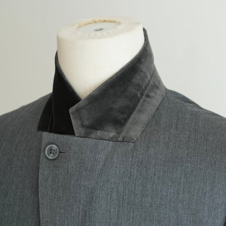 【TRIM】WOOL SHORT-CROPPED JACKET "GRAY"