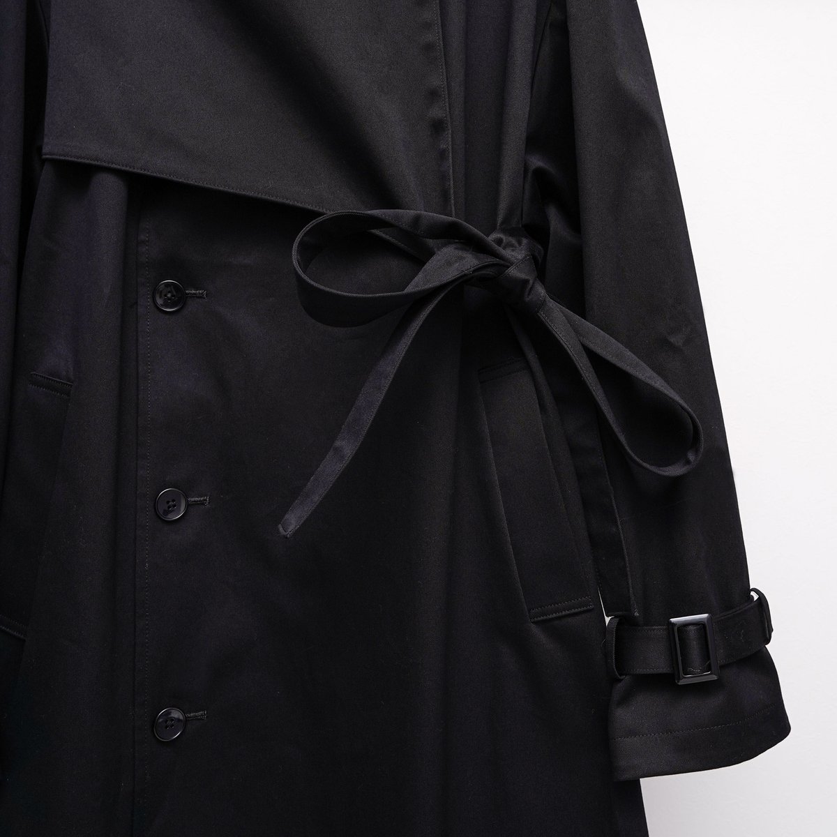 Belted Trench Coat , Black