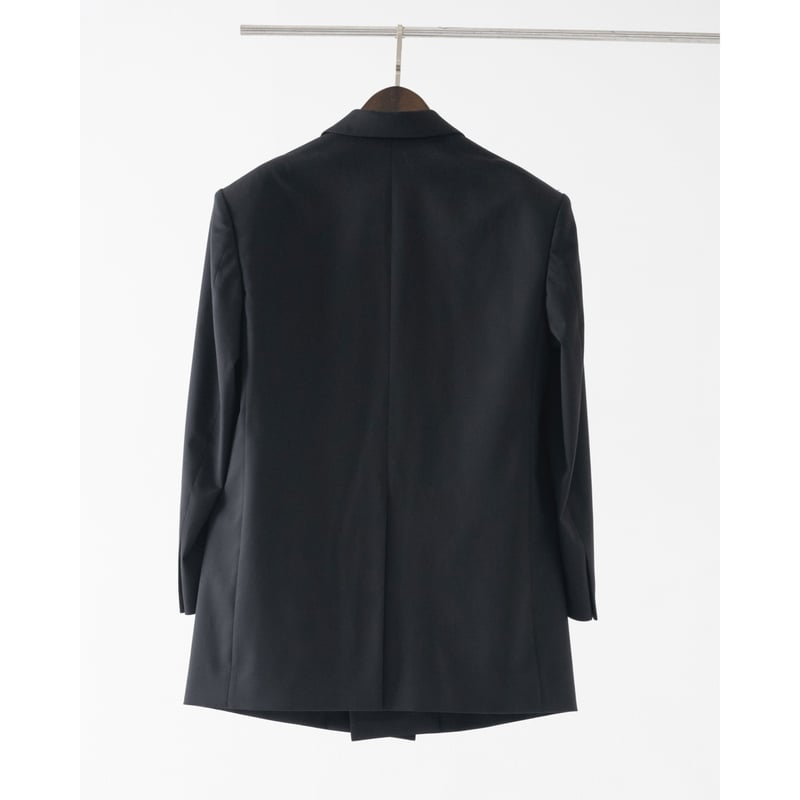 KEISUKE YOSHIDA> Double Jacket black wool twil