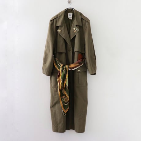 Scarf belted military coat [@zastin_tcp]