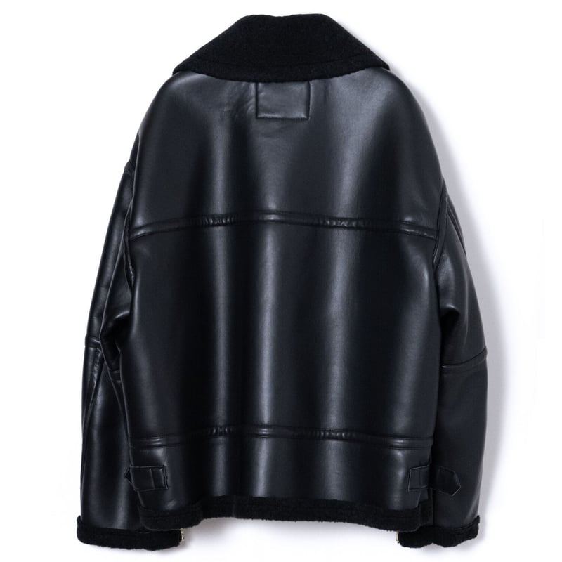 2/16削除　最終値下げ　F/LEATHER BONDING ジャケット BONDING LEATHER B3 JACKET 【BLACK】 | kuonbyrinq