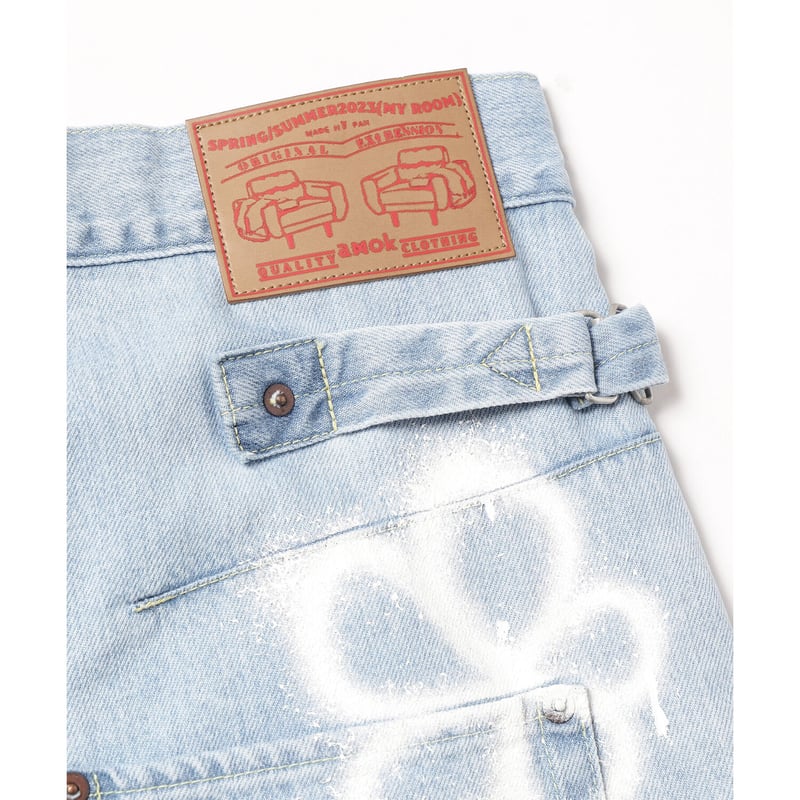 amok> HANDPAINT DENIM PANTS | kuonbyrinq's STORE
