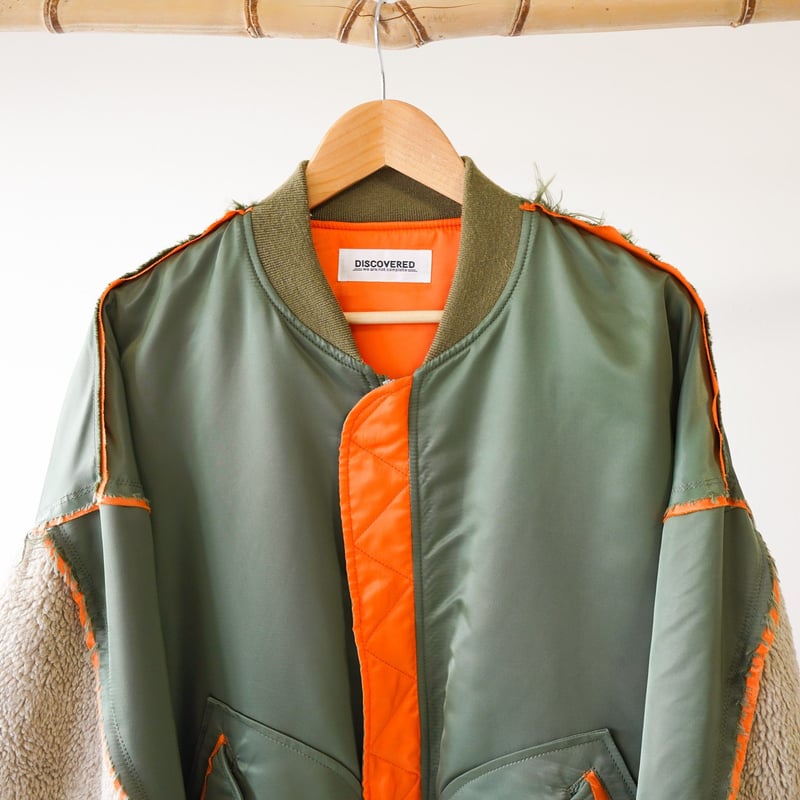 ジャケット・アウター DISCOVERED BOA SLEEVE MA-1 Discovered ボアスリーブ MA-1 カーキ サイズ1 DISCOVERED