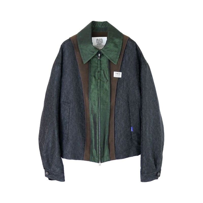 ROUND DRIZZLER JACKET(GREEN×BLACK) | kuonbyrinq ROUND DRIZZLER JACKET(GREEN×BLACK) | kuonbyrinq