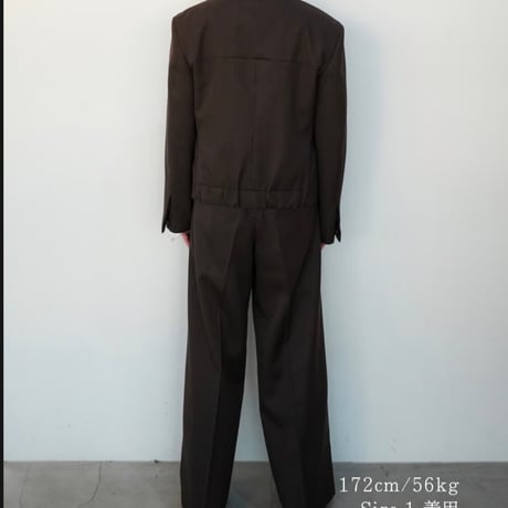【TRIM】WOOL SHORT-CROPPED JACKET "GRAY"