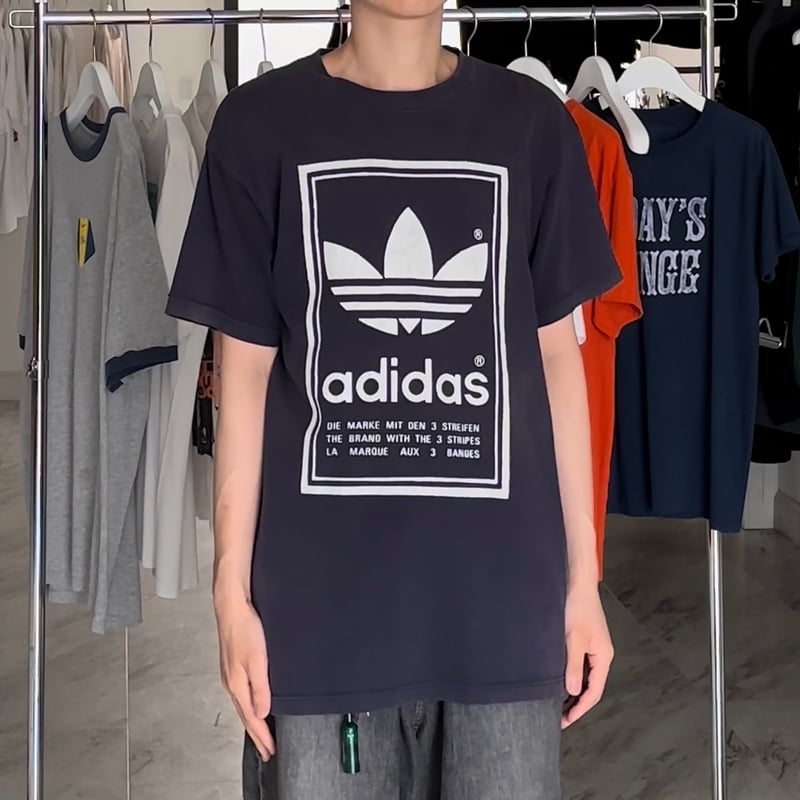 80s adidas Double Sided Printing Trefoil Logo T