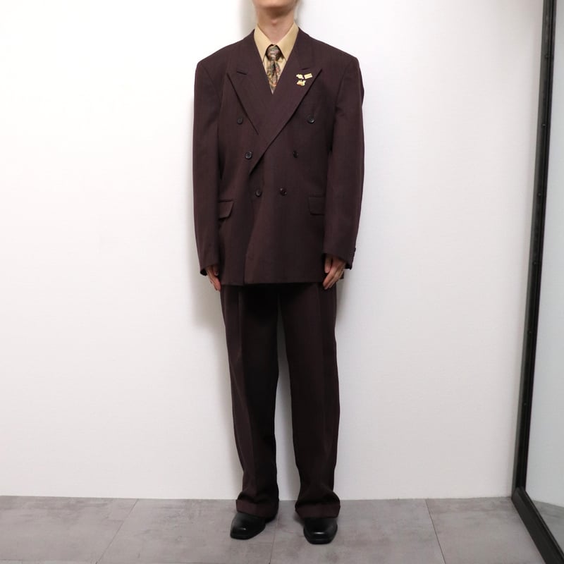 Double-breasted setup & shirt & tie 