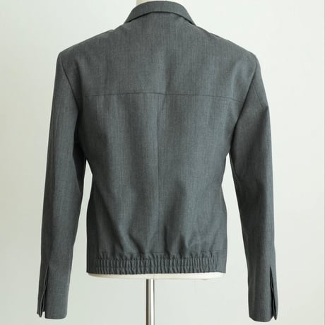 【TRIM】WOOL SHORT-CROPPED JACKET "GRAY"