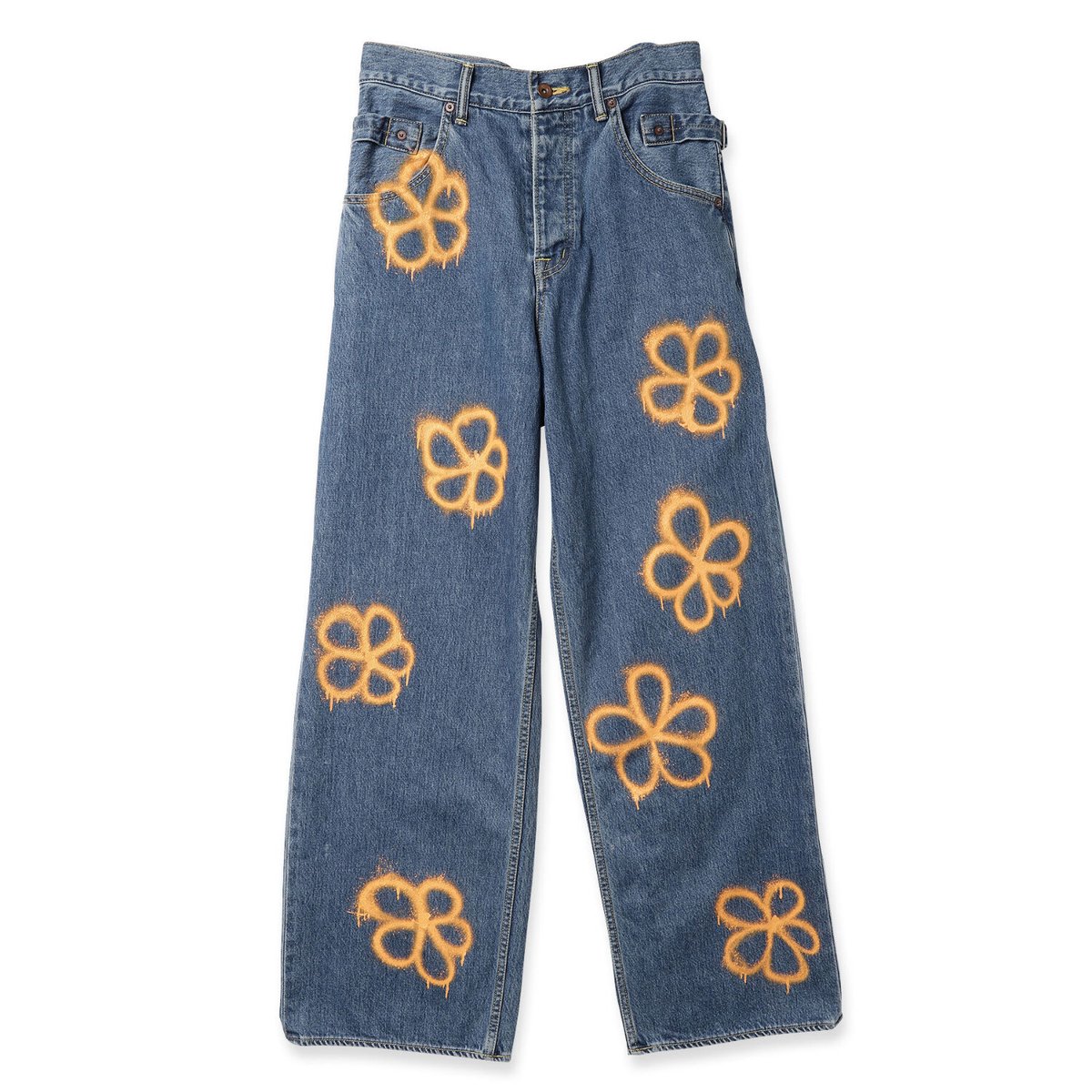 Amok ペイントデザイン ワイドパンツ Amok ペイントデザイン ワイドパンツ