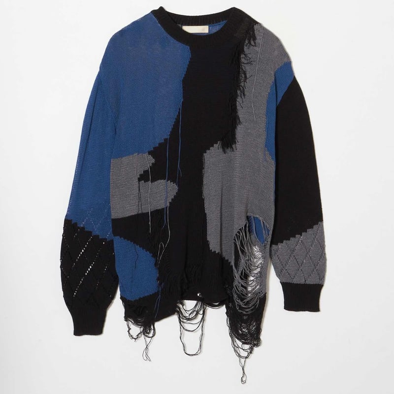 Frayed knit P/O(2/blk)｜meagratia 【公式通販】