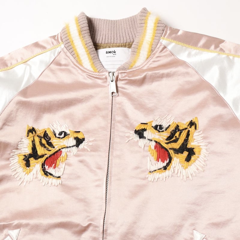 【別Ver】Amok london archive 新品　あおば着用 amok> HAND EMBROIDERY SOUVENIR JACKET PINK | k