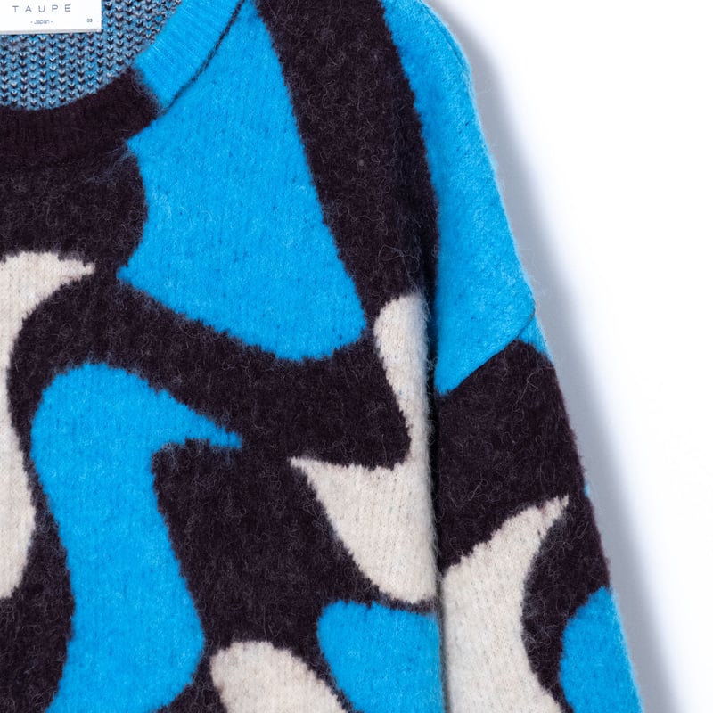 WAVY JQ CREW NECK KNIT【BRN】 | kuonbyrinq