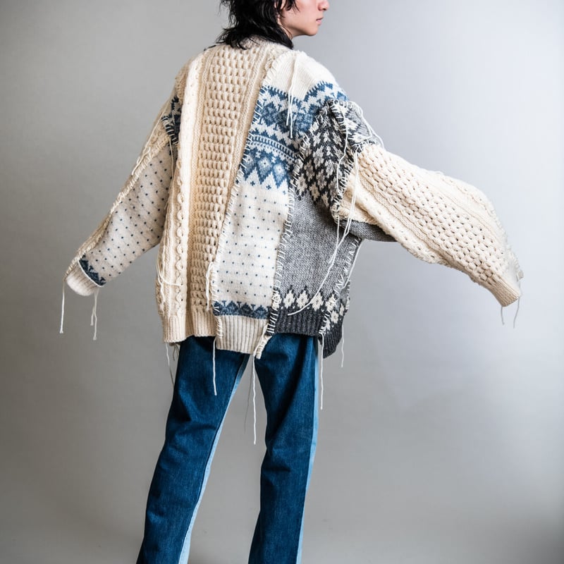 Nordic Collage Knit Cardigan | kuonbyrinq