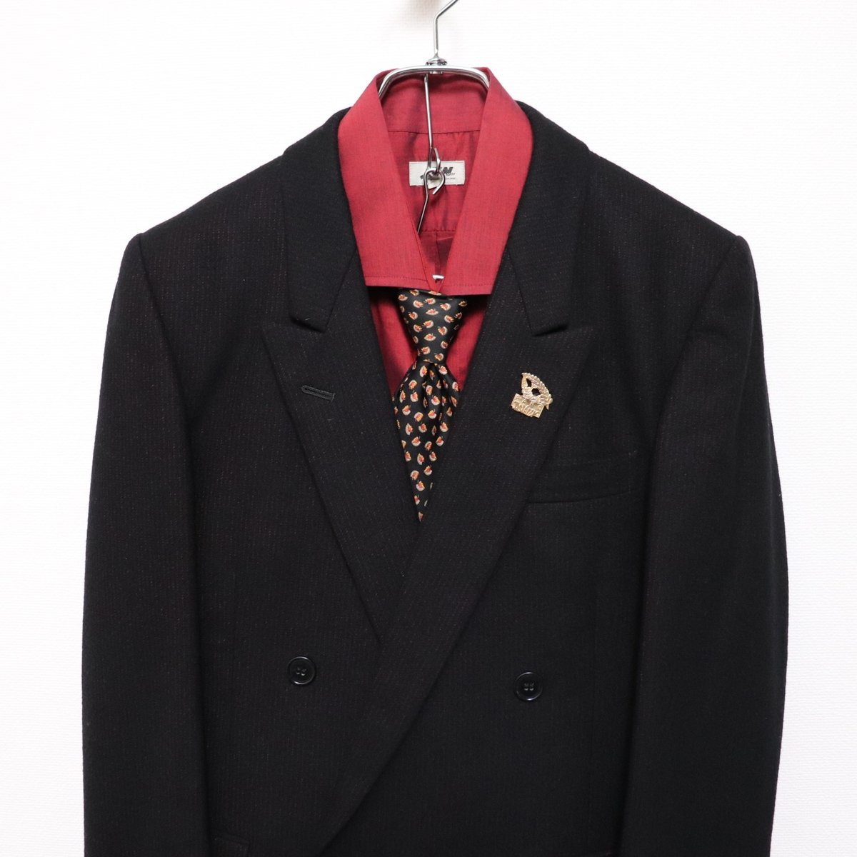 3P Double-breasted setup & shirt & tie 