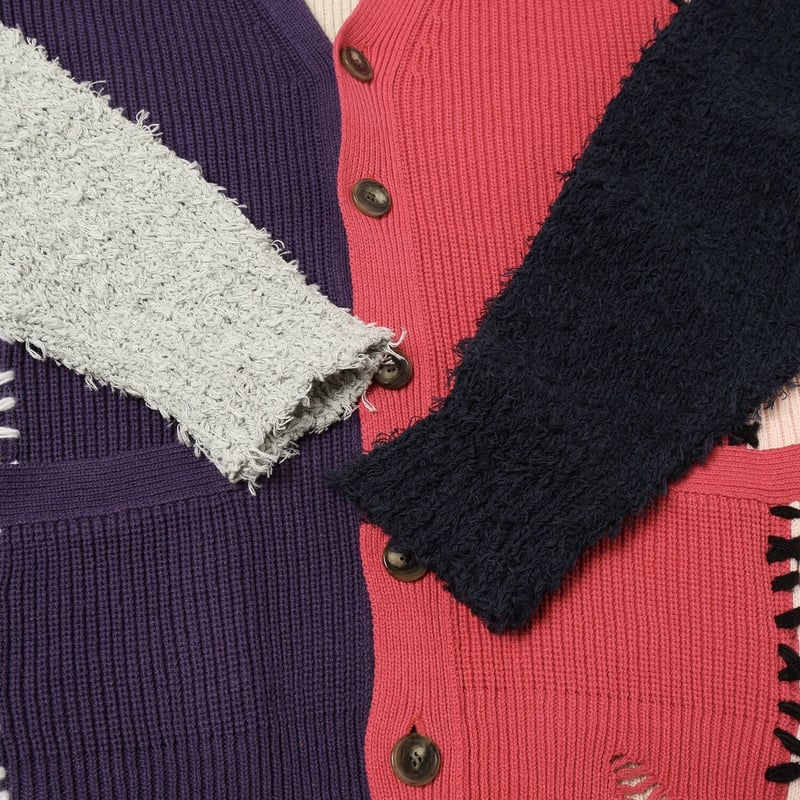 アモク　AMOK multi docking cardigan カーディガン amok> MULTI DOCKING CARDIGAN ORANGE×GRAY (BLAC