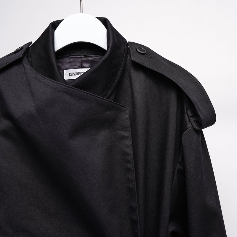 keisuke yoshida trench coat Black