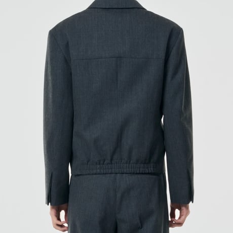 【TRIM】WOOL SHORT-CROPPED JACKET "GRAY"