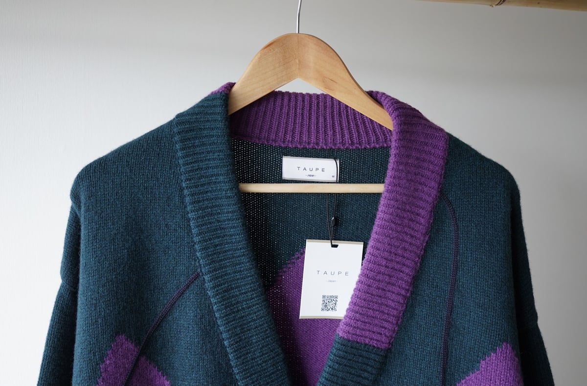 Strain argyle cardigan（D.GRN） | kuonbyrinq
