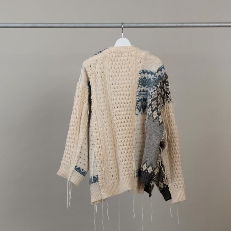 Nordic Collage Knit Cardigan | kuonbyrinq's STORE