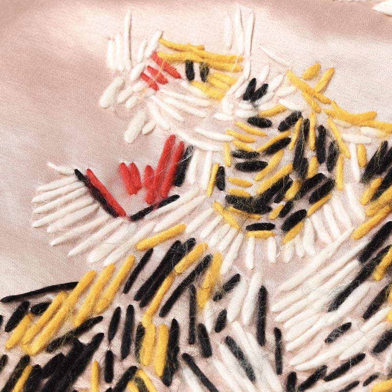 amok> HAND EMBROIDERY SOUVENIR JACKET PINK | k