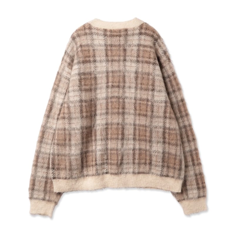 JieDa> MOHAIR CHECKED CARDIGAN JieDa> MOHAIR CHECKED CARDIGAN