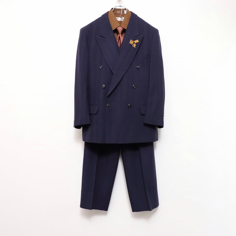 Double-breasted setup & shirt & tie Navy