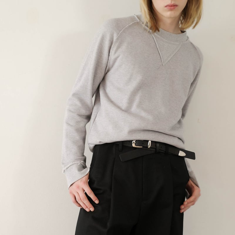 rich I / MARK NUBUCK LEATHER BELT　ブラック Rich I - MARK LAYERED BELT / ベルト / BLACK | niki