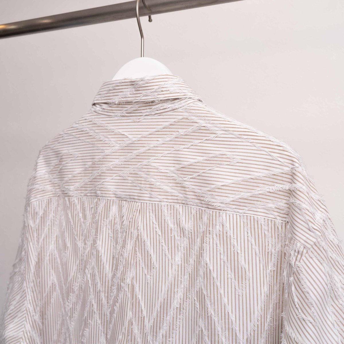 SOL> JACQUARD FRINGE SHIRT | kuonbyrinq's STORE