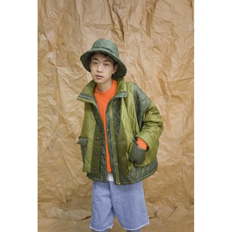 2WAY QUILTING PUFF JACKET (OLIVE) | kuonbyrinq