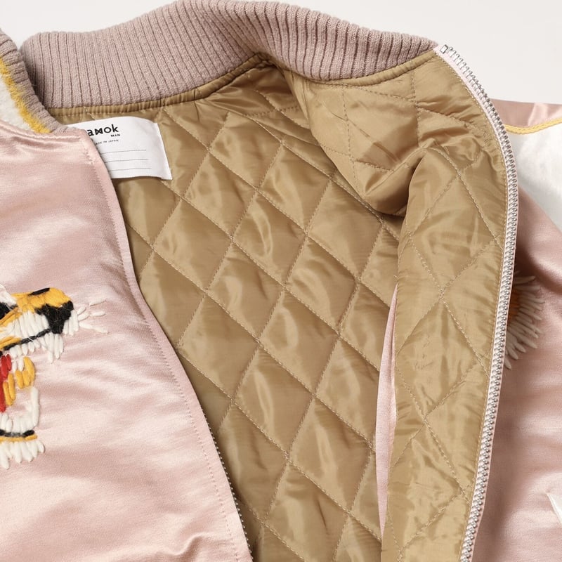 amok> HAND EMBROIDERY SOUVENIR JACKET PINK | k amok> HAND EMBROIDERY SOUVENIR JACKET PINK | k