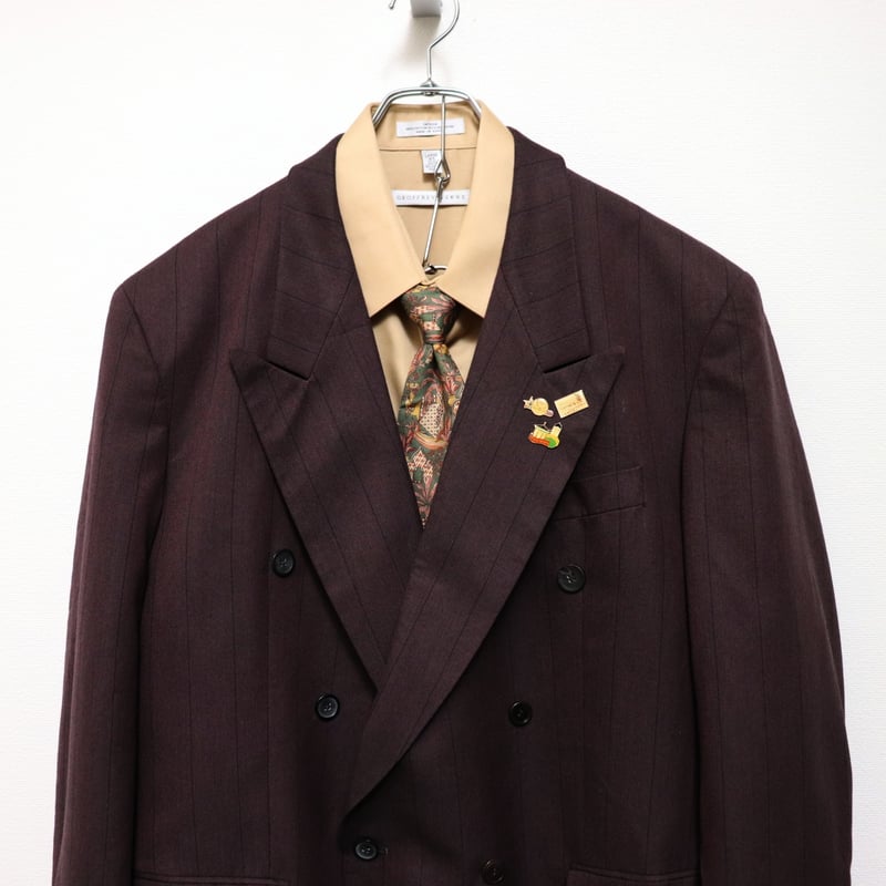 Double-breasted setup & shirt & tie Wine 【公式通販】